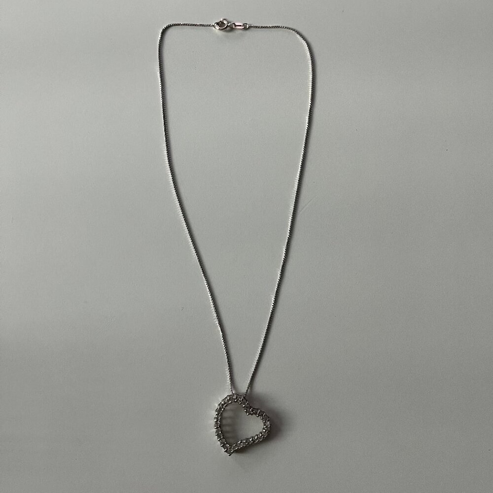 Rhinestone Heart Necklace